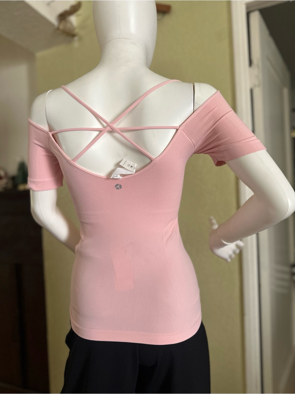 avocado Soft Pink Cold-Shoulder Short Sleeve Top - Picture 3 of 6